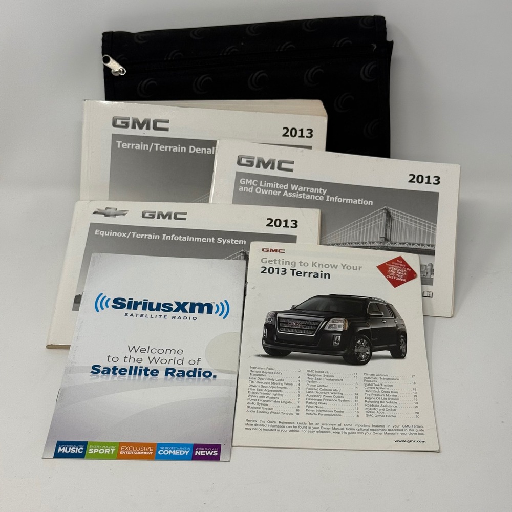 2013 GMC Terrain Denali Owners Manual Set with Portfolio Case and Infotainment